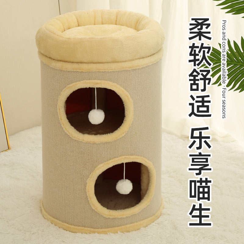 Cat Nest Bucket Sisal Bucket Cat Climbing Frame Cat Nest Winter Warmth Multi-Cat Family Cat House Cat Scratching Post House Cat Scratching Board