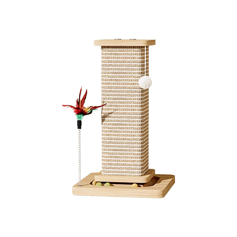 Neuro Cat Sisal Square Post Late-Night Play Integrated Climbing High-Resistance Scratch-Resistant Durable Cat Teaser Stick Cat Scratching Post Cat Scratching Board Toy