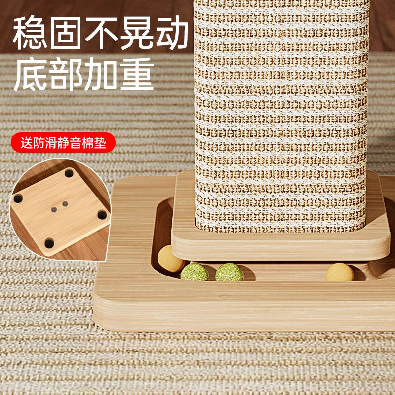 Neuro Cat Sisal Square Post Late-Night Play Integrated Climbing High-Resistance Scratch-Resistant Durable Cat Teaser Stick Cat Scratching Post Cat Scratching Board Toy