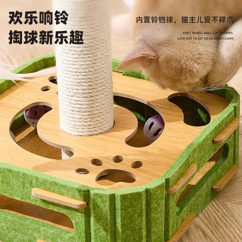 Cat Toy For Self-Entertainment, Boredom-Relief Maze Box, Durable And Non-Shedding Cat Scratching Post, Educational Toy Supplies