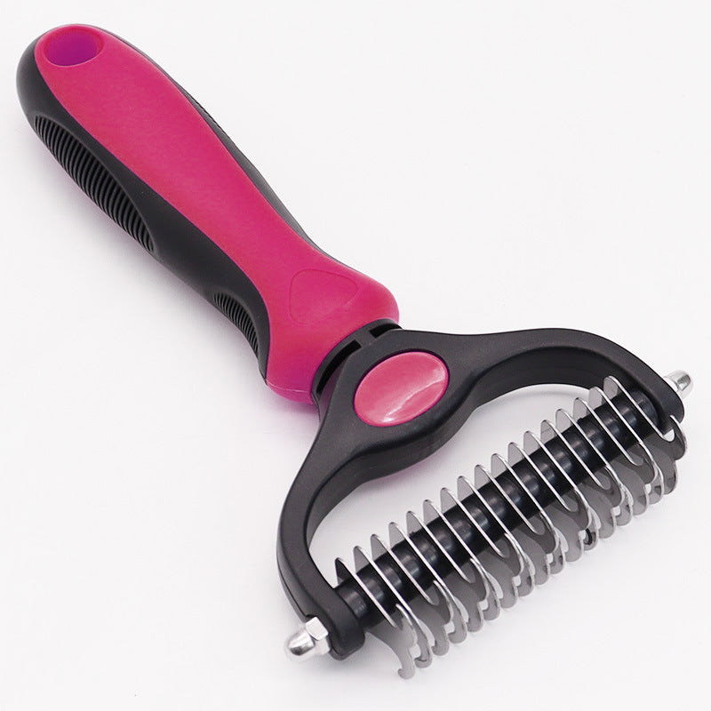 Amazon's Best-selling Pet Double-sided Knotting Comb Artifact Dog Cat Knotting Knife Rake Comb Grooming Comb Supplies
