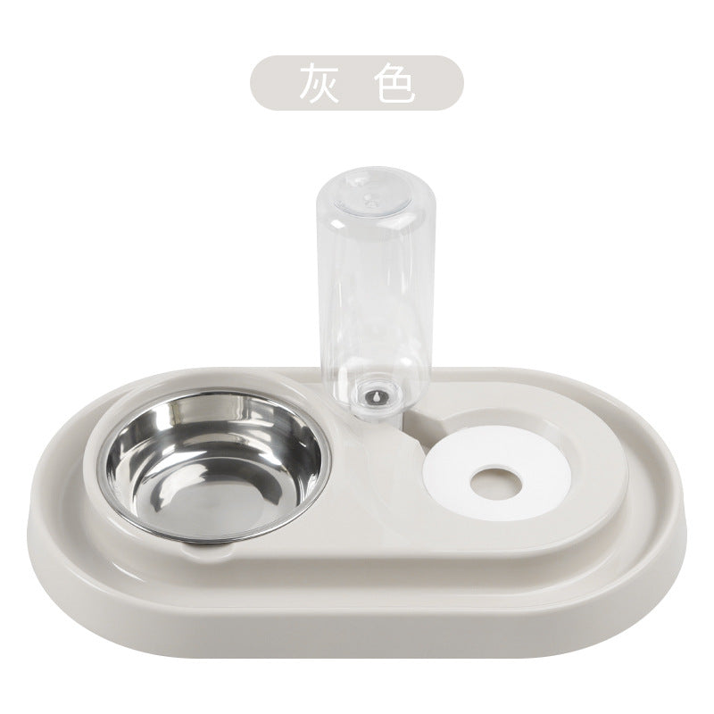 Extra Large Oval With Drinking Bottle Anti-ants Pet Double Bowls