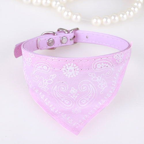 7-color Pet Saliva Towel Cat Dog Collar Triangle Towel Dual-use Small And Medium-sized Dog Teddy Pet Supplies