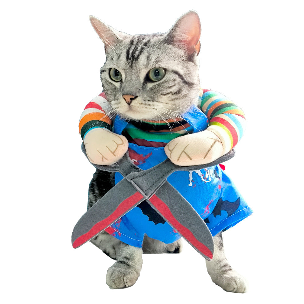 New Product Pet Halloween Scissors-Hand Funny Costume Cat With Scissors Funny Outfit Standing Transformation Costume