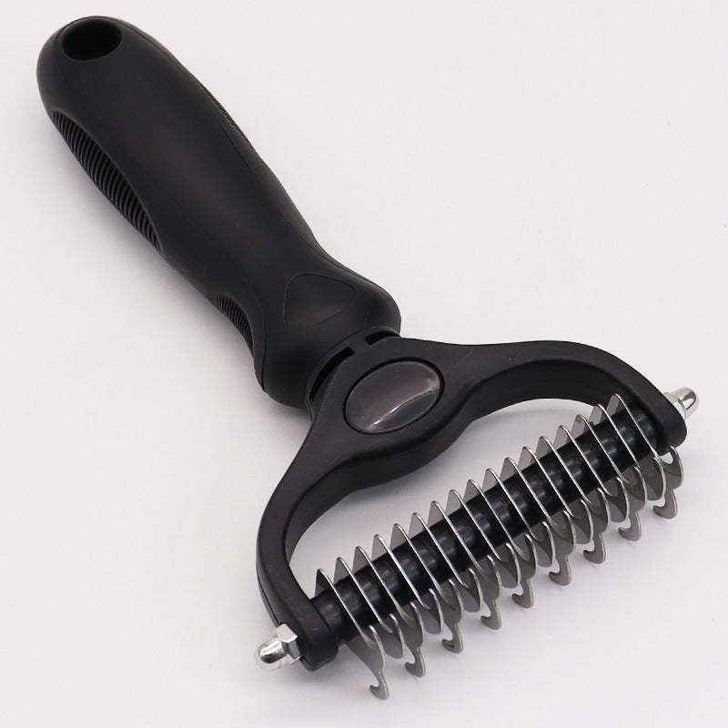 Amazon's Best-selling Pet Double-sided Knotting Comb Artifact Dog Cat Knotting Knife Rake Comb Grooming Comb Supplies