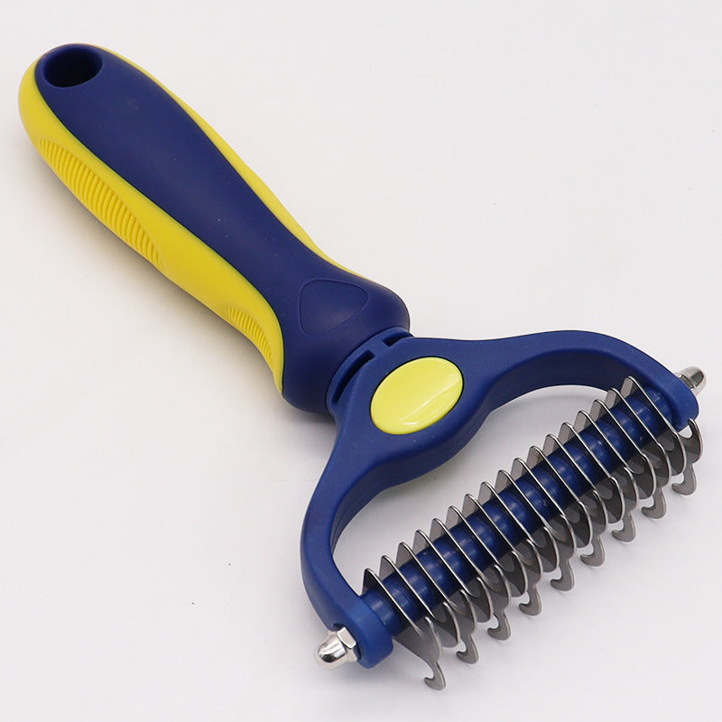 Amazon's Best-selling Pet Double-sided Knotting Comb Artifact Dog Cat Knotting Knife Rake Comb Grooming Comb Supplies