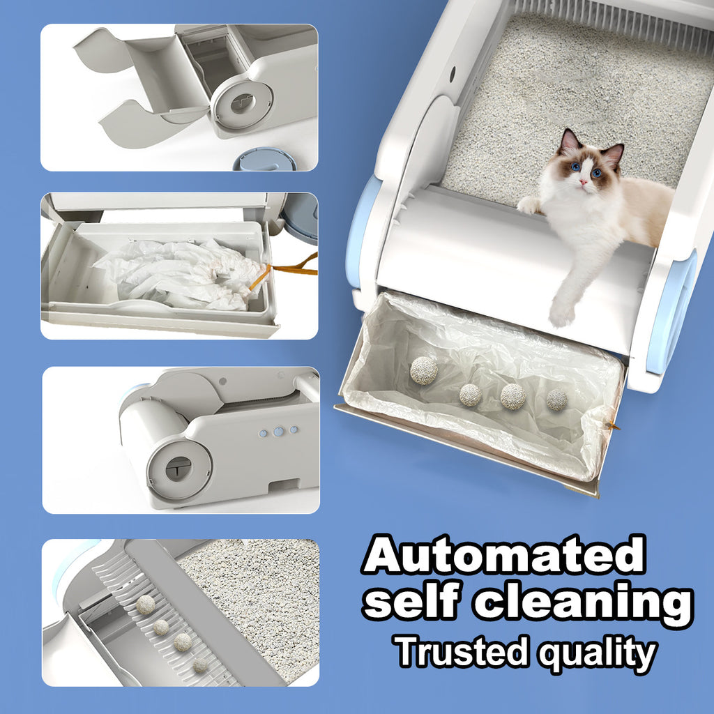Automatic Shoveling Excrement Cat Sand Table Pet Cat Smart Cat Litter Box Cleaning Equipment Anti-splash Cat Toilet Wifi Control