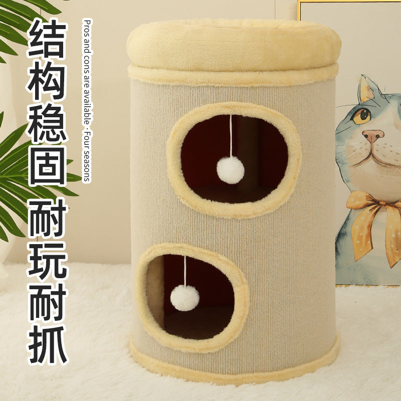 Cat Nest Bucket Sisal Bucket Cat Climbing Frame Cat Nest Winter Warmth Multi-Cat Family Cat House Cat Scratching Post House Cat Scratching Board