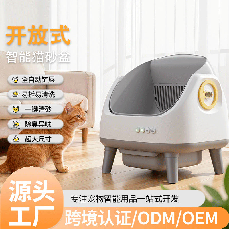Source Manufacturer Fully Automatic Cat Litter Box Smart Self-Cleaning Cat Litter Box Electric Cat Toilet Wholesale And Dropshipping In Stock