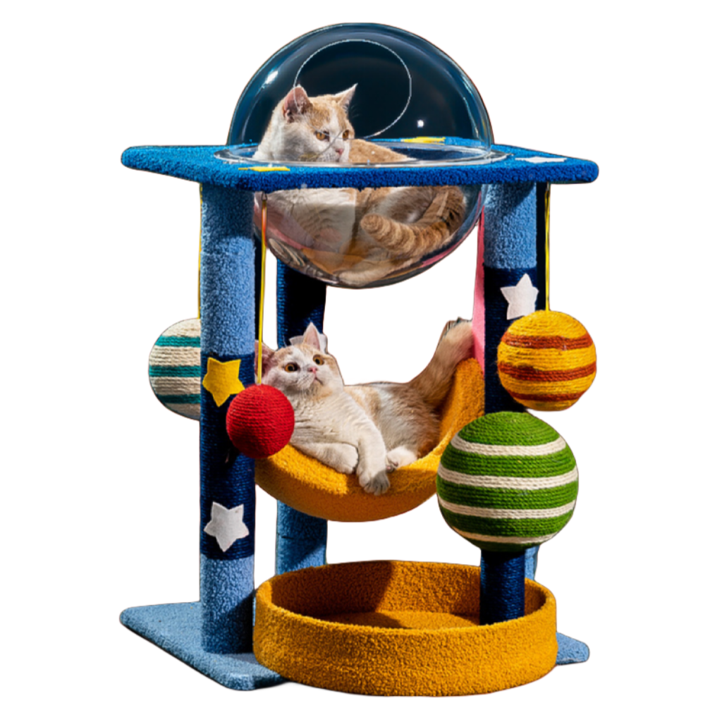 Cat Climbing Frame And Scratching Board Integrated Sisal Starry Sky Cat Climbing Frame Space Capsule Cat Nest For Home Use In Small Spaces Without Taking Up Space