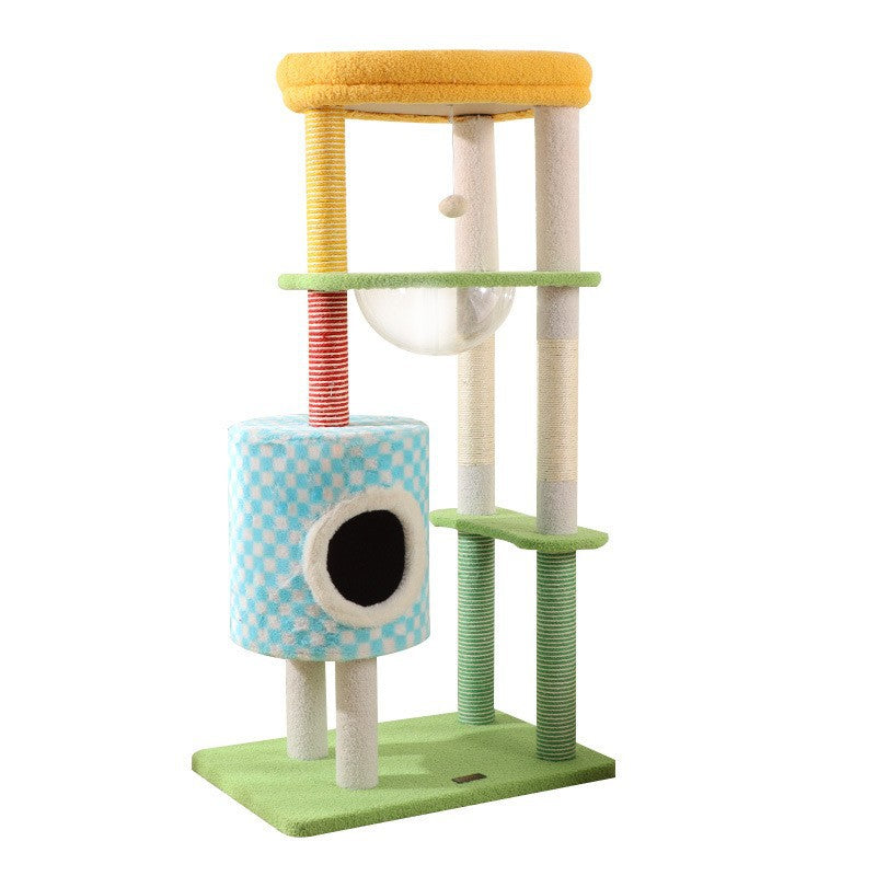 Wholesale Cat Climbing Frame, Squeaky Cat Nest, Space-saving Cat Rack For Small Apartments, Colorful Multifunctional Cat Tree, Scratch-resistant Cat Toy