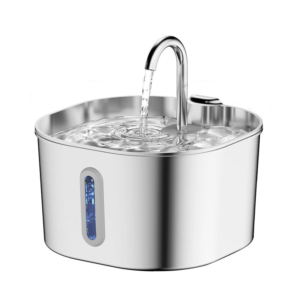 New Popular Pet Water Dispenser 2.2L Stainless Steel Pet Water Dispenser Cat Water Dispenser Water Feeder