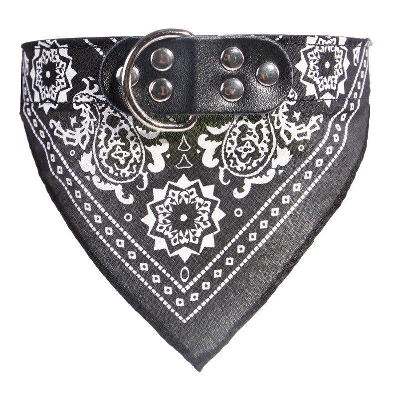 7-color Pet Saliva Towel Cat Dog Collar Triangle Towel Dual-use Small And Medium-sized Dog Teddy Pet Supplies