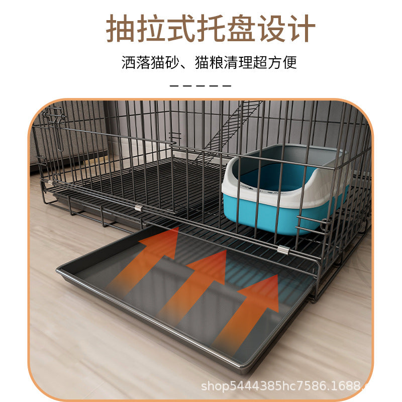 Cat Cage Home Indoor Super Large Free Space With Toilet Integrated Foldable Convenient Out Two Or Three Layers Cat Villa