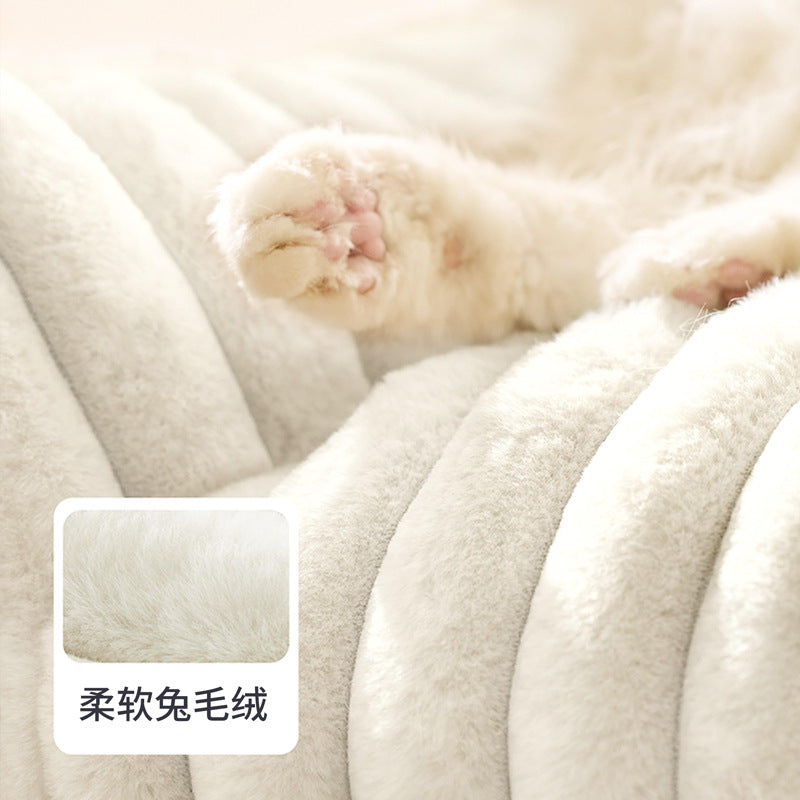 Popular Doghouse And Cathouse, Universal For All Seasons, Removable And Washable Grid Wavy Pattern, Warm Cat Sofa, Pet Cat Bed